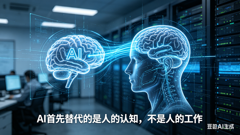AI首先替代是人的认知，不是人的工作